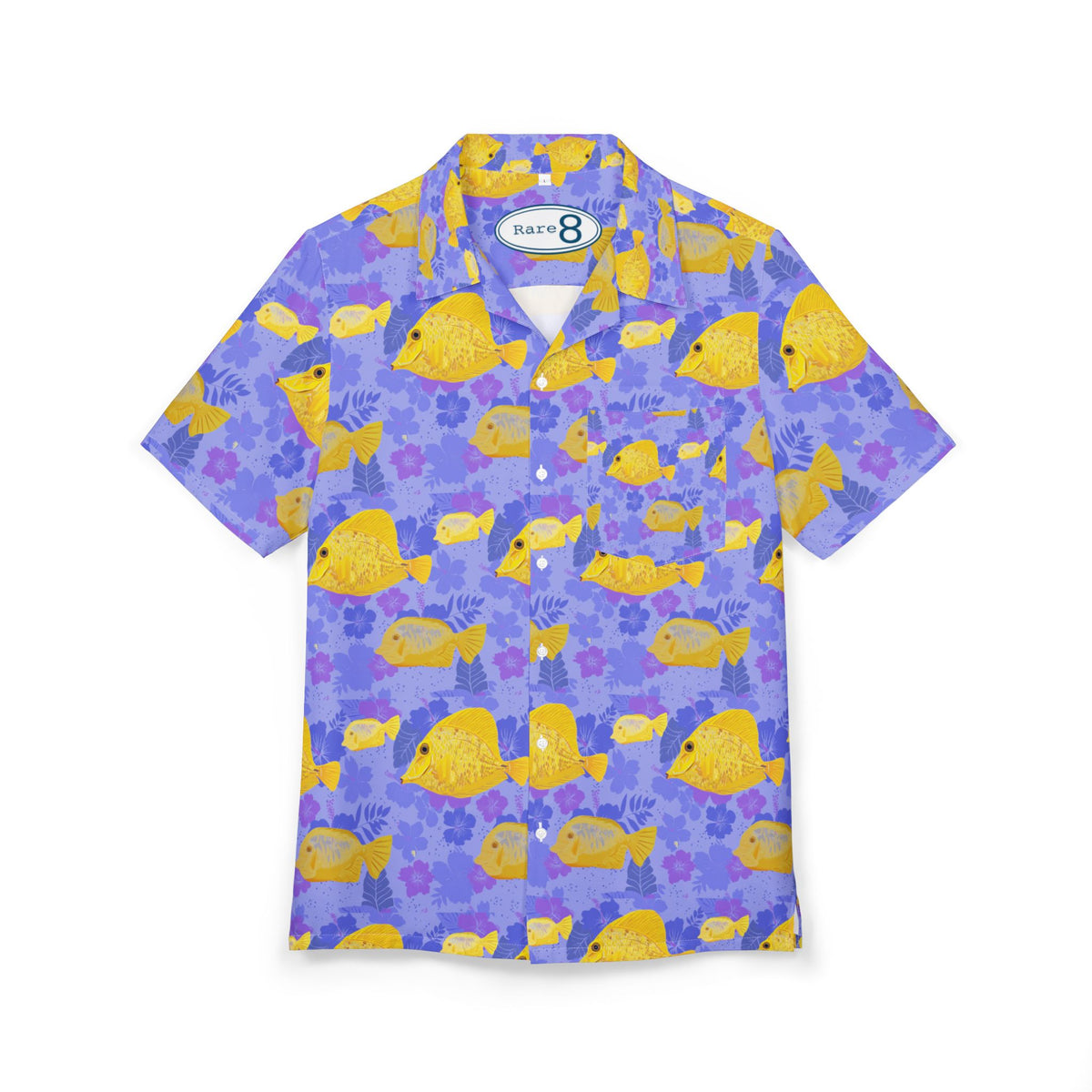 Colorful Fish Pattern Hawaiian Shirt | Tropical Beach Vacation, Casual Summer Wear, Birthday Gift, Unisex Button-Down