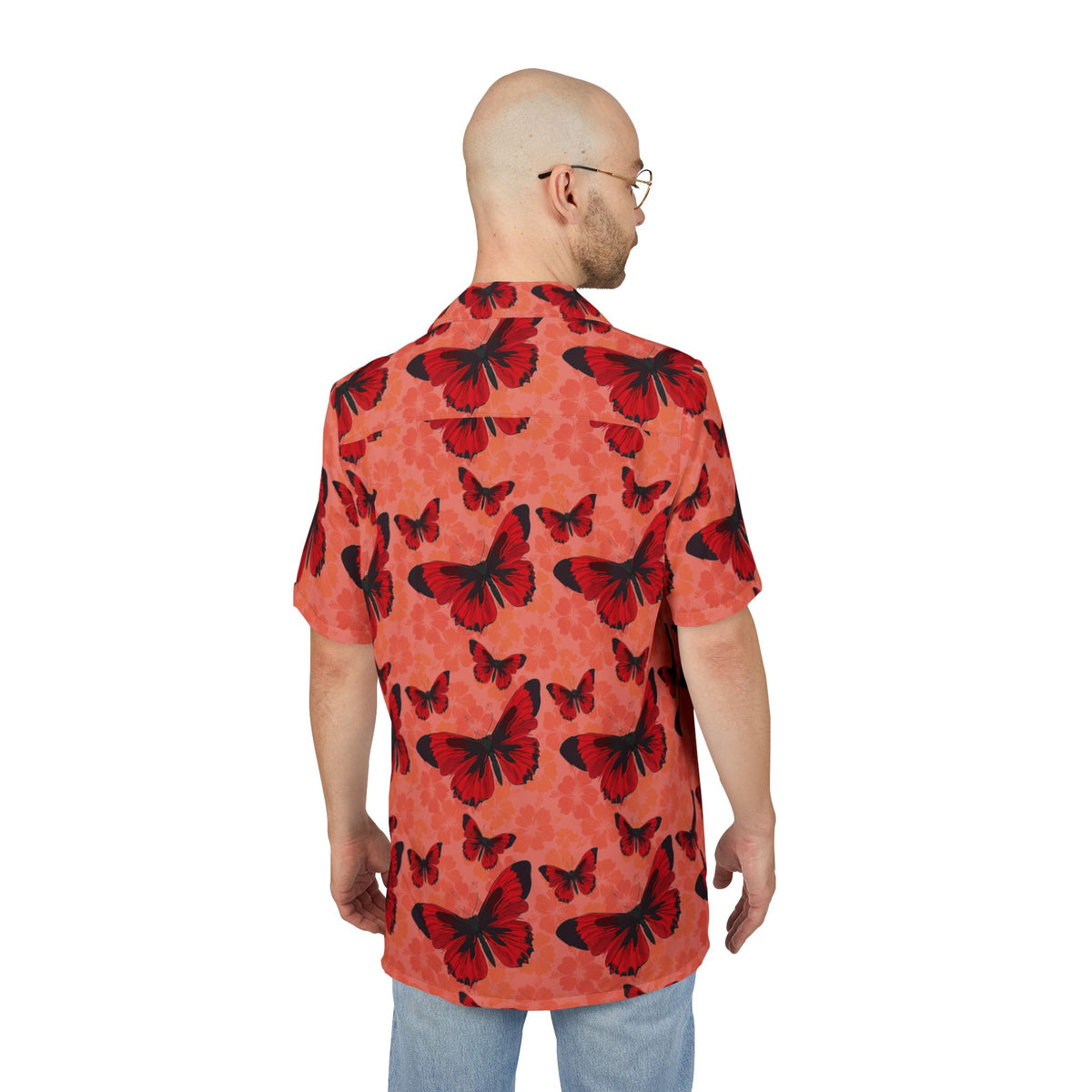 Vibrant Butterfly AOP Hawaiian Shirt for Unisex, Summer Fashion, Beach Wear, Vacation Outfit, Casual Party Top