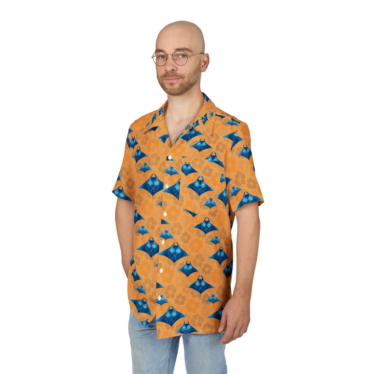 Tropical Button-Down Shirt, Unisex Hawaiian AOP Shirt for Summer Parties, Beach Vacations, Luau, Casual Wear, Travel