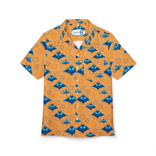 Tropical Button-Down Shirt, Unisex Hawaiian AOP Shirt for Summer Parties, Beach Vacations, Luau, Casual Wear, Travel