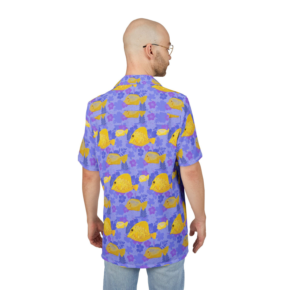 Colorful Fish Pattern Hawaiian Shirt | Tropical Beach Vacation, Casual Summer Wear, Birthday Gift, Unisex Button-Down
