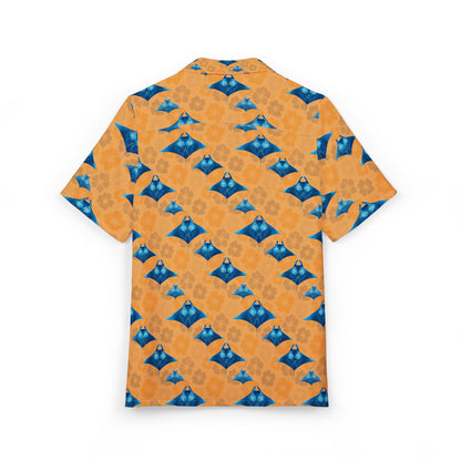 Tropical Button-Down Shirt, Unisex Hawaiian AOP Shirt for Summer Parties, Beach Vacations, Luau, Casual Wear, Travel